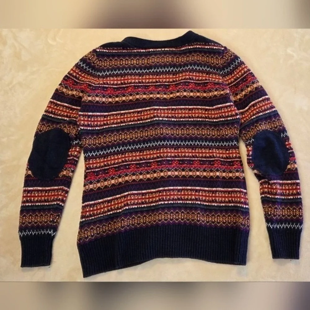 H&M LOGG Fair Isle Boho Knit Button Cardigan Medium